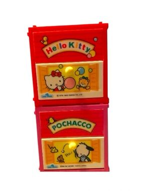 Vintage Hello Kitty and Pochacco Stackable Storage